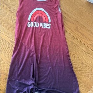 Good Vibes Ombre Tank Dress - pink to Purple